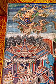 Chiang Mai - The Wat Phra Singh temple. Murals of the Viharn Lai Kham illustrating Jataka tales and other stories. 